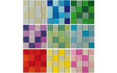 Acrylmozaïek ass. 10 kleuren totaal 2460 steentjes