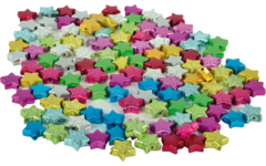 Kralen sterren disco 1 cm 120 stuks assorti