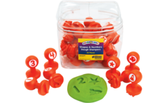 Vormen & Nummer stempels voor klei, set van 26 stuks
