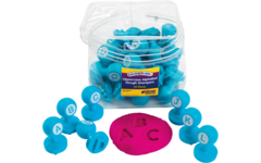 Letterstempels voor klei,  set van 26 stuks