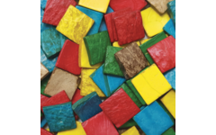 Kokosnoot mozaïek assorti 2 x 2 cm, 150 gram