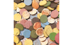 Kokosnoot rond assorti 25 mm, 250 gram