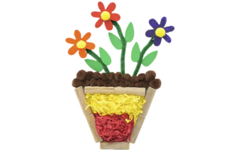 Houten Bloemen madeliefje, 20 stuks