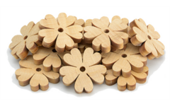 Houten Bloemen klein, 20 stuks