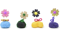 Houten Bloemen klein, 20 stuks
