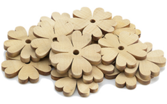 Houten Bloemen groot, 20 stuks