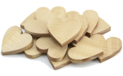 Houten Hart klein, 20 stuks