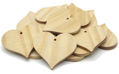 Houten Hart groot, 20 stuks
