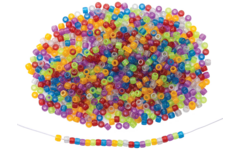 Kralen Glitter 9 mm, +/- 1800 stuks