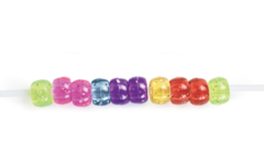 Kralen Glitter 9 mm, +/- 1800 stuks