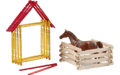Constructiestokjes assorti 11,5 cm, 1000 stuks