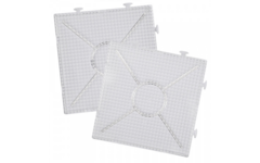 Onderplaat smeltkralen midi vierkant 15 x 15 cm, 2 stuks ecolabel