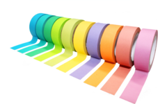 Tape regenboog assorti 15mm x 10 meter, 10 stuks