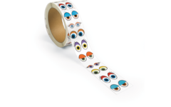 Stickeroogjes gekleurd, 2000 stuks