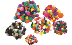 Pompons assorti klasssenverpakking, 700 stuks