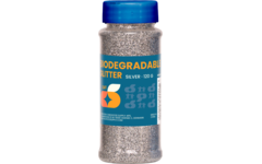 Glitter biologisch afbreekbaar 120 gram, zilver