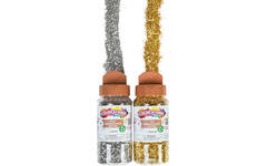 Glitter biologisch afbreekbaar 120 gram zilver en goud, 2 stuks