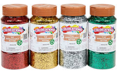 Glitter biologisch afbreekbaar 120 gram assorti, 4 stuks