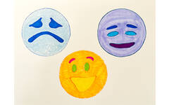 Sjablonen Emoties 10 cm, 8 stuks