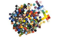 Mozaïek steentjes 12 x 12 mm assorti, 900 stuks