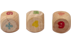 Dobbelstenen blanco 3 cm, stuks