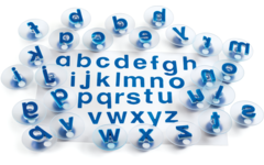 Stempelset kleine letters 75 mm alfabet, 26 stuks