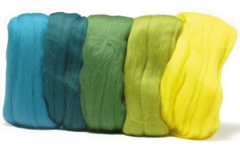 Viltwol 5 x 10 gr. groentinten