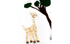 Vilt dierenprint 24 x 30 cm 1 mm, 12 stuks