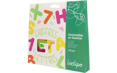 Vilt nummers en letters zelfklevend 3-5 cm, 150 stuks