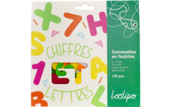 Vilt nummers en letters zelfklevend 3-5 cm, 150 stuks