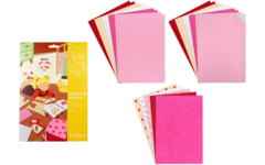 Vilt 20 x 30 cm valentijn assortiment, 25 stuks