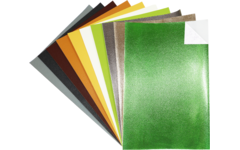 Kunstleer zelfklevend 20 x 30 cm savanne assorti, 10 stuks