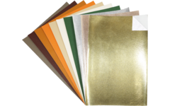 Kunstleer zelfklevend 20 x 30 cm oceaan assorti, 10 stuks