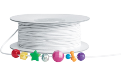 Rijgdraad elastisch wit 1,5 mm, 90 meter