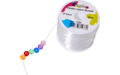 Nylon draad elastisch 1 mm, 50 m