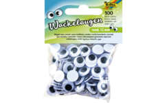 Plakogen beweegbaar 12 mm zwart/wit