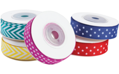 Grosgrain Lint assorti, 7,5 meter (5 stuks)