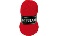Breigaren populair acryl felrood 50 gram, 120 meter