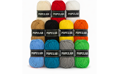 Breigaren acryl 50 gram assorti, 12 stuks
