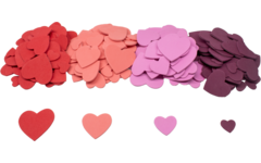 Foamstickers hartjes assorti, 200 stuks