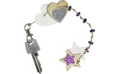Foamstickers glitter hartjes assorti, 200 stuks