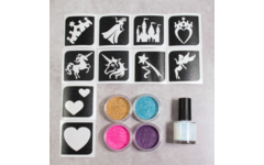 Schmink Prinsess glittertattoo set
