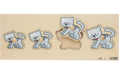 Rolf Puzzels - Inlegplank klein-groot kat
