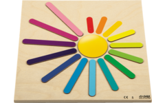 Rolf Puzzels - Reliëfpuzzel ontdek de grootte - regenboogstralen - 15 stukjes