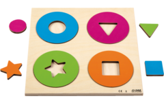 Rolf Puzzels - Reliëfpuzzelserie ontdek de kleur en vorm, 2 stuks