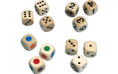 Rolf More - Dobbelstenenset hout 3 cm 12 stuks