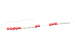 Rolf More - Rekensnoer leerlingmodel met 20 kralen (2x5 rood,2x5 wit) 10mm