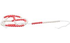 Rolf More - Rekensnoer leerlingmodel met 100 kralen (5x10 rood en 5x10wit)10mm doorsnee