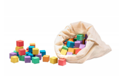Rolf More - Gekleurde blokjes van RE-Wood, 2 x 2 x 2 cm, 150 stuks