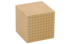 Rolf More - MAB materiaal - blok 1 dm3 blank niet magnetisch